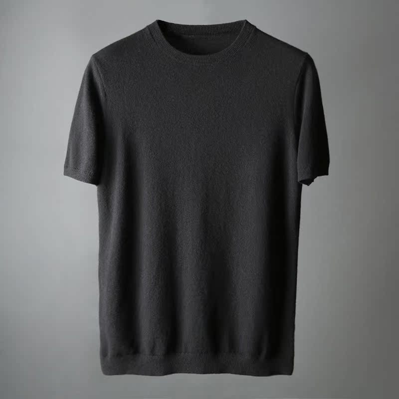 Thị trấn gia súc hàng hóa cao thiết lập 30 cashmere + 70 áo len worsted sợi người đàn ông của một nửa tay áo đáy áo len áo len