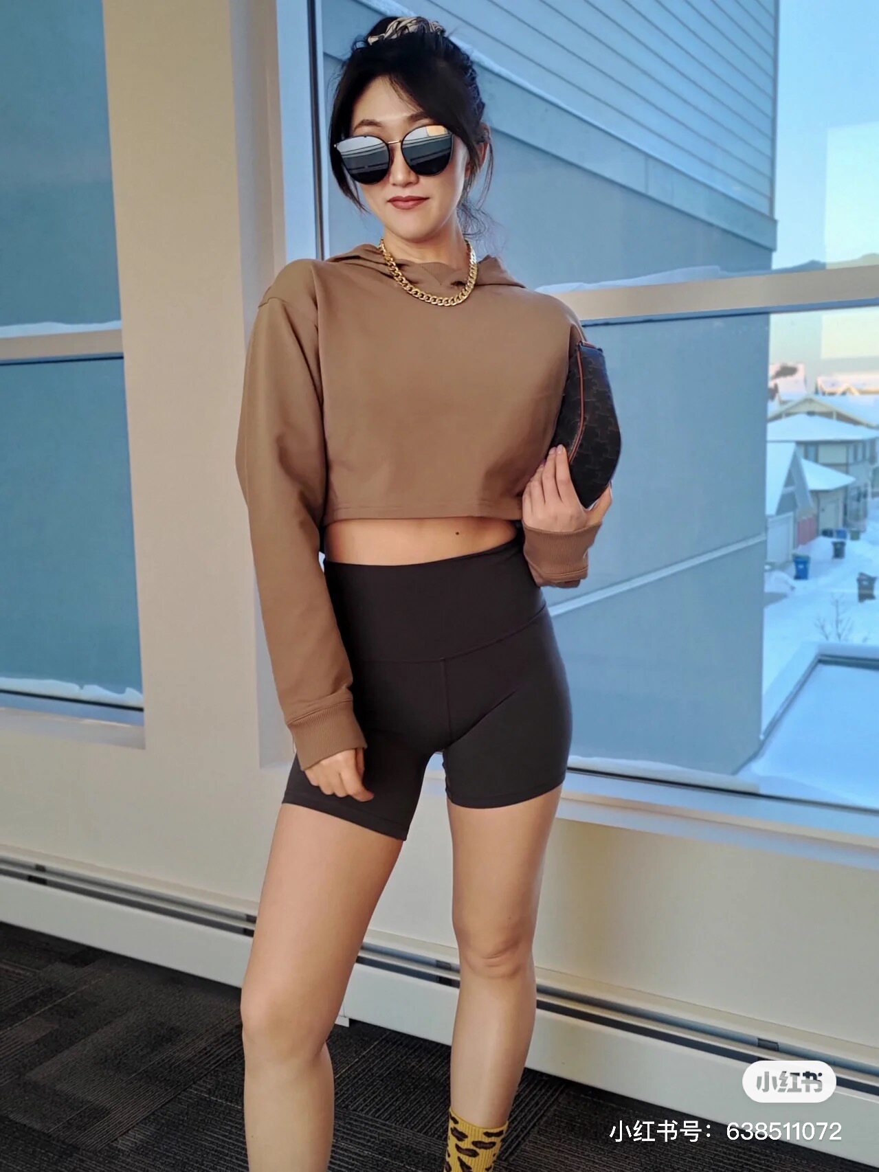 Spot Lulemon All Yours Cropped Hoodie Sport High waist Lianhood Sports shirt