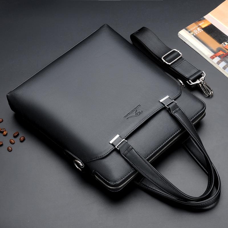 Wise Zun Kangaroo Handbag men's large capacity Business briefcase Leisure Business Briefcase men's bag Inclined Satchel Bag