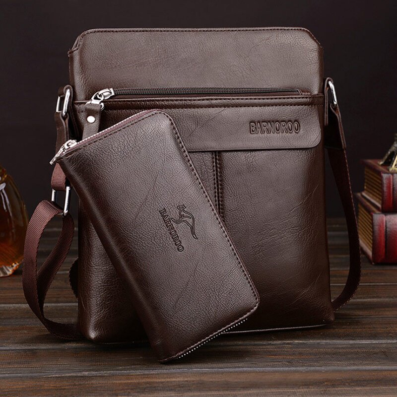 Bano Kangaroo Masculine Bag Business Single Shoulder Bag Men 2020 New Slanted Satchel Harp Casual Men's Soft Leather Bag
