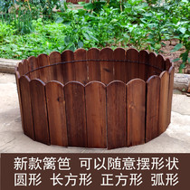 Outdoor Carbonated Wood Fence Embalming Wood Folding Small Fence Fence Enclosure Interior Decoration Pet Fence Nursery Guard Rail