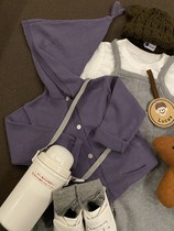 didibear was urged on the shelves series large elves hat pure cotton baby cardigan four-color