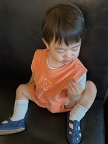 Didibear early autumn baby practical comfort super delicate towel waistcoat set 3 color