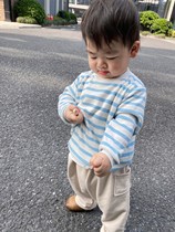 didibear Japanese childrens cotton striped sweater slim