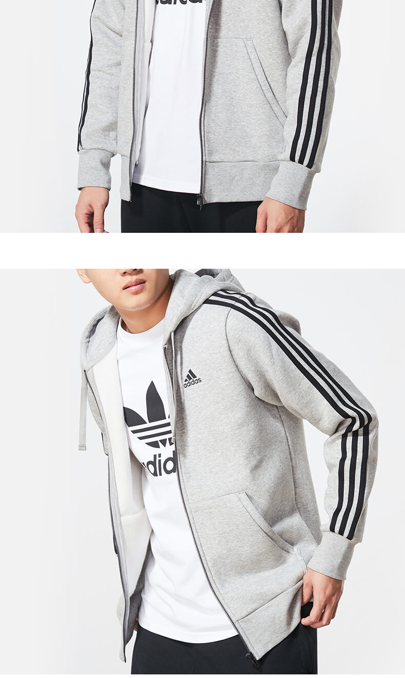 Adidas Adidas Men 2018 Mới Áo khoác thể thao cho nam có mũ trùm đầu CF5056 áo khoác nam anta