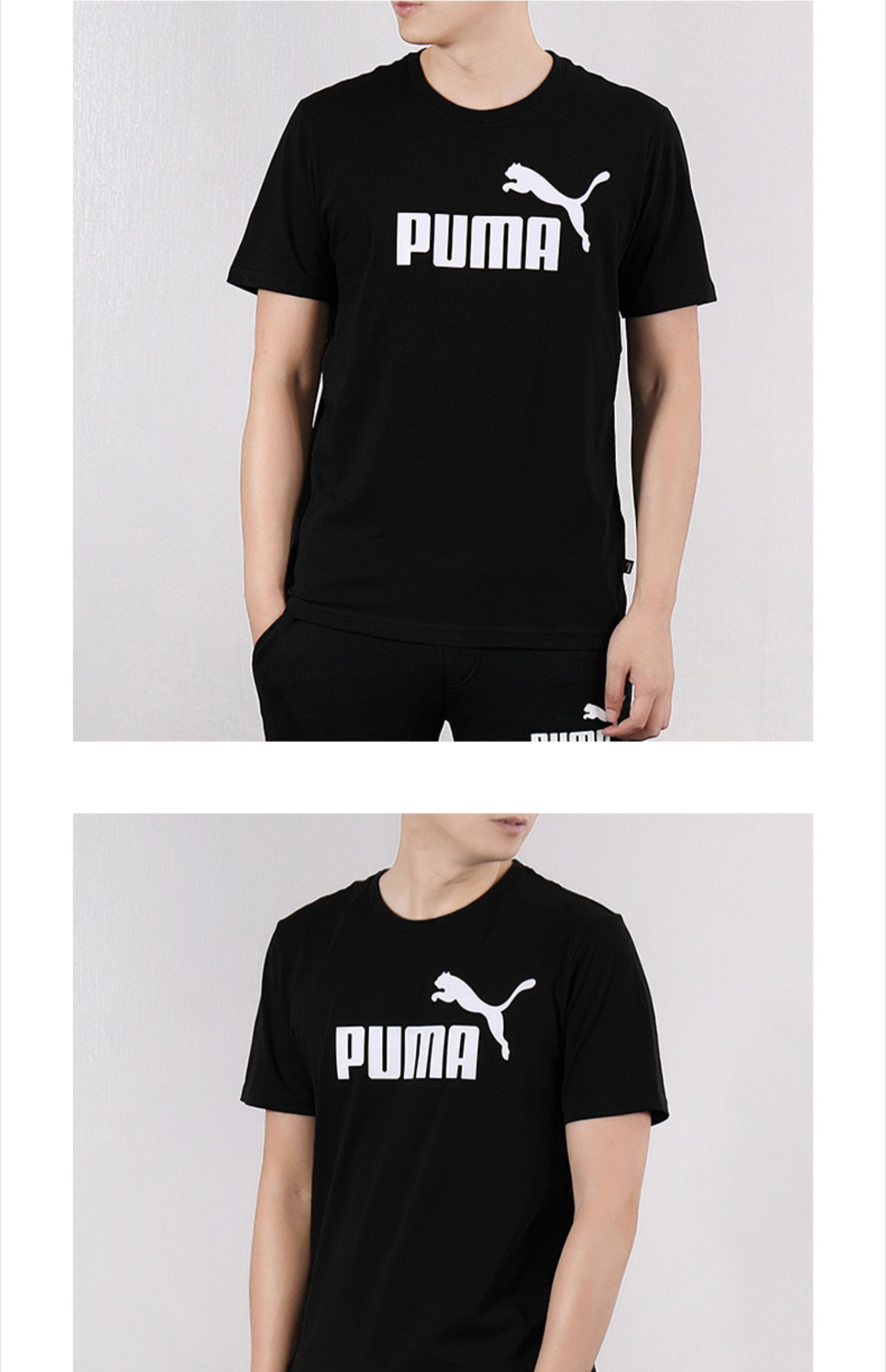 Áo thun nam tay lửng PUMA / Hummer 2019 hè mới chính hãng áo thun thể thao nửa tay rộng rãi - Áo phông thể thao áo phông lining