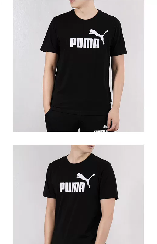 Áo thun nam tay lửng PUMA / Hummer 2019 hè mới chính hãng áo thun thể thao nửa tay rộng rãi - Áo phông thể thao