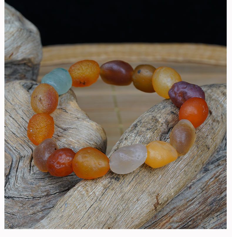 Natural jade new Xinjiang source Gobi multi-treasure Agate seed Agate bracelet certificate