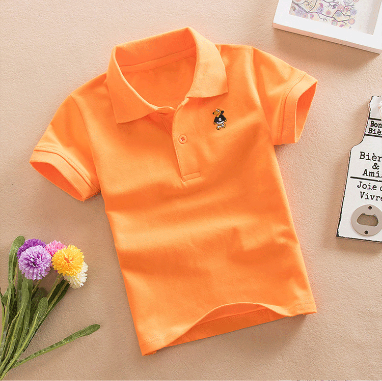 Поло Balacare? (Original: Children's polo, summer clothing for men and women, white cotton short sleeve T-shirt, with short sleeve)