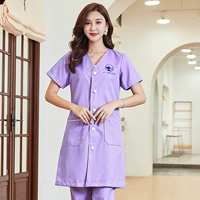 V -neck фиолетовая ткань плюс белый край короткие рукава