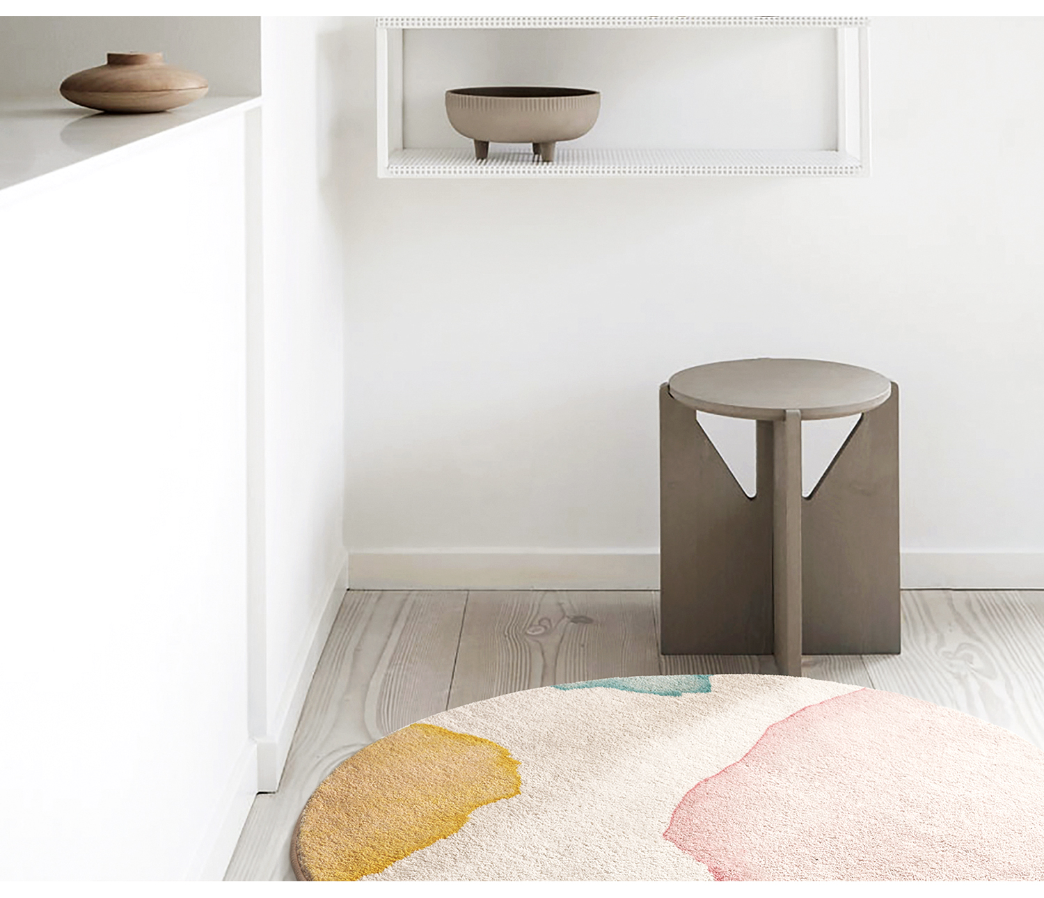 [Tấm thảm tròn] mềm mại sang trọng gió phòng ngủ đầu giường chăn học máy tính ghế sofa bàn cà phê thảm - Thảm thảm simili