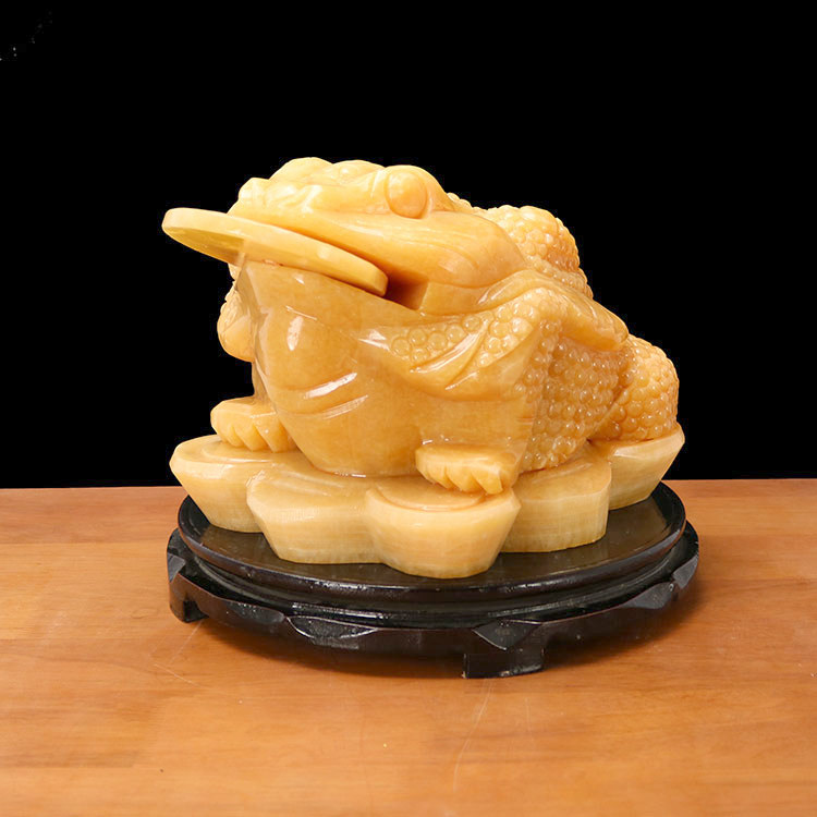 Yuxin Tripod Golden Toad Funding Fortune Fengshui Open Store Swing Office Home Decoration
