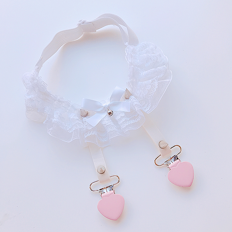 Bow ren tình yêu garter đùi nhẫn chuông có thể được vui vẻ cám dỗ loli Harajuku cô gái Nhật Bản dây nịt bít tất chống trượt giữ áo sơ mi