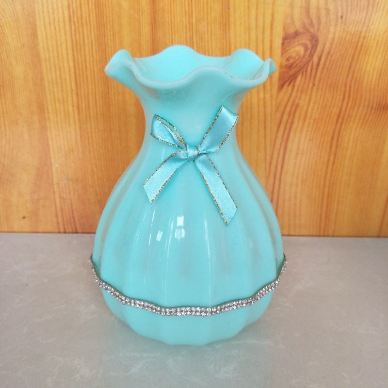 Mô phỏng giỏ hoa nhựa chậu hoa chậu hoa trắng dệt bình hoa tre trang trí hoa khô bằng sắt rèn hoa - Vase / Bồn hoa & Kệ chậu gỗ trồng cây