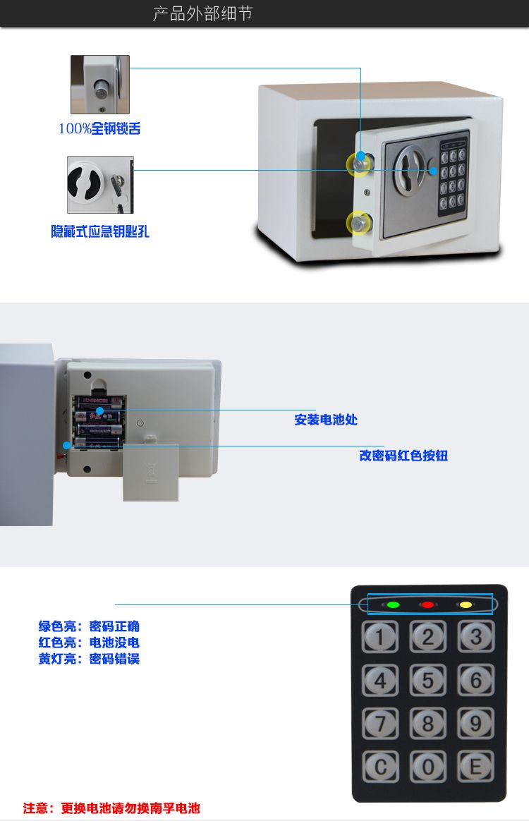 Miễn phí vận chuyển nhỏ bằng thép an toàn gia đình mật khẩu điện tử két sắt hộp văn phòng sử dụng giường treo tường mini an toàn - Két an toàn