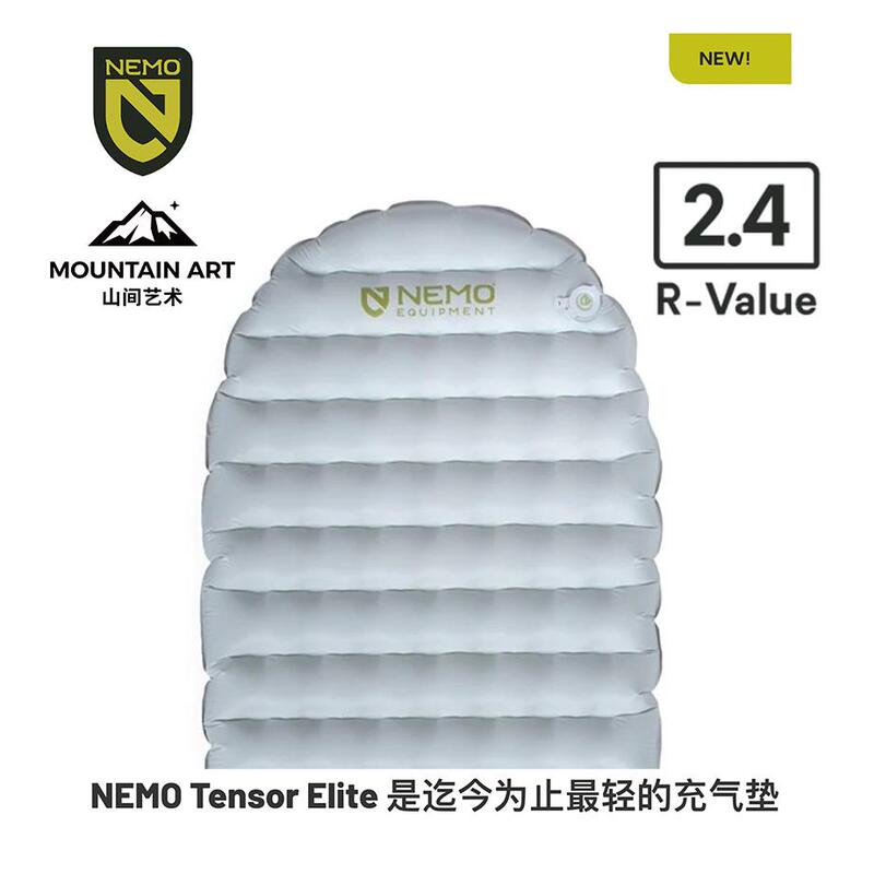 25 New Models in Stock Nemo Tensor Elite Today's Extremely Light Inflatable Sleeping Pad 240g Air Cushion R Value 2.4