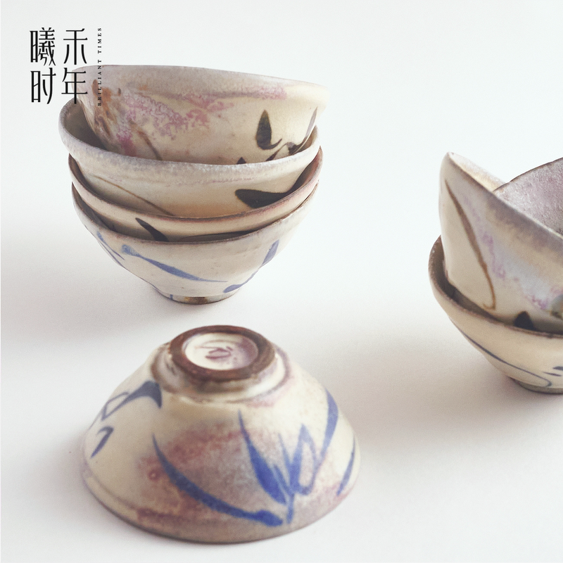 Zhang Rujia Wood-Fired Powder Cup, Bamboo Hat Cup, Makeup Soil Wabi-Sabi Master Cup, Can Be Raised and Opened, Capacity: 60ml Zhang Rujia Wood-Fired Powder Cup, Bamboo Hat Cup, Makeup Soil Wabi-Sabi Master Cup, Can Be Raised and Opened, Capacity: 60ml