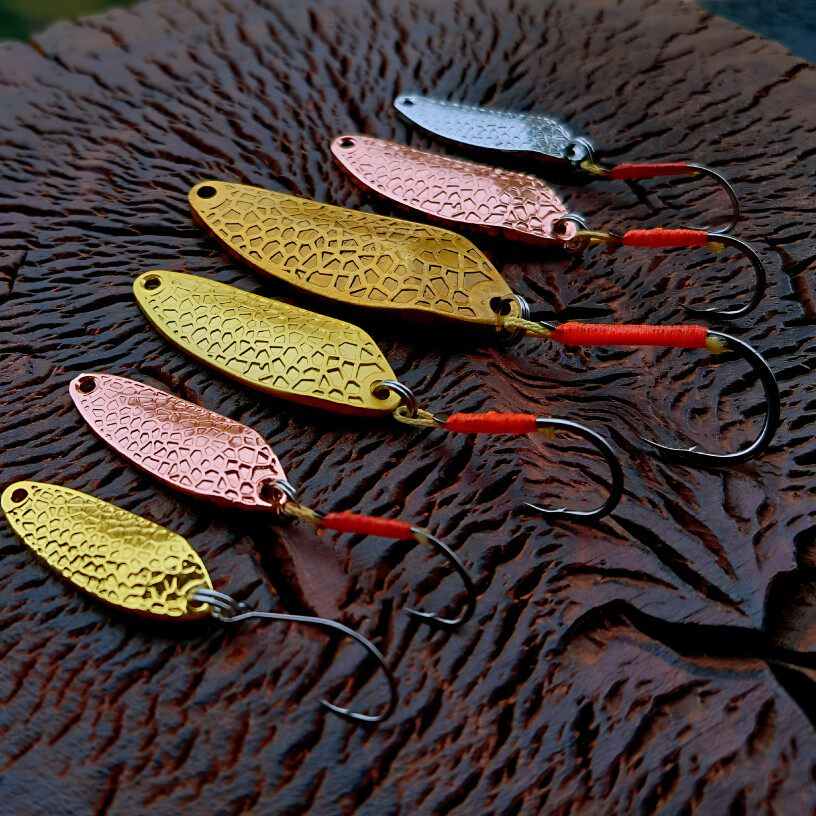LUCCIRIVER Luxi River pure copper thorn army military fish sequin tied single hook bottom slow collection fine Luya bait