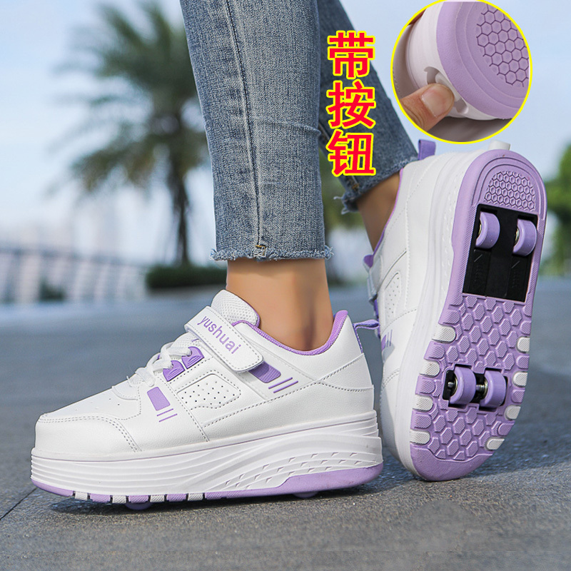 Transforming Roller Shoes with Four Wheels and Retractable Wheels for Boys and Girls, Children's Roller Skates Transforming Roller Shoes with Four Wheels and Retractable Wheels for Boys and Girls, Children's Roller Skates