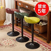 Hair salon supermarket cashier counter barber shop with backrest can lift bar chair round bar chair stool