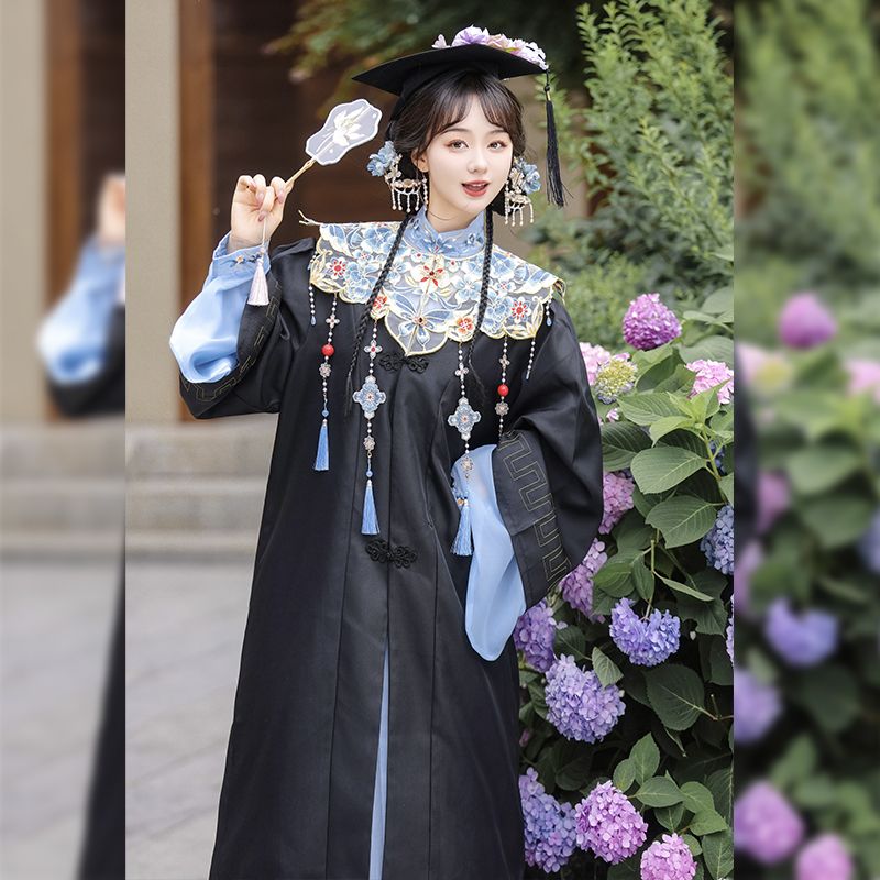 Magic City Neon Clothing [Qingyun] Bachelor's Graduation Mamian Skirt Outfit with Cloud Shoulder Ming Dynasty Hanfu Women's Stand Collar Full Set