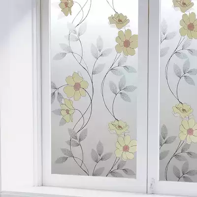 Anti-peep self-adhesive glass film Decoration powder room window sticker Self-adhesive bedroom warm glass door household frosted film