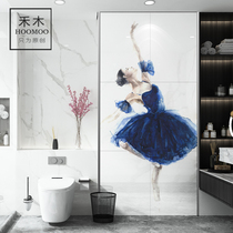 Bathroom tiles simple modern personality toilet background wall renderings bathroom toilet wall tiles microcrystalline stone entrance