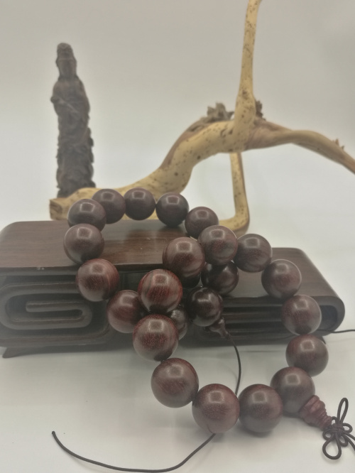 Authentic Indian leaf sandalwood string of old raw pearl wood bracelet 2 0mm high density