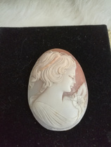 Japanese pearl jewelry shell carving goddess handmade Italian master carving large pendant deep sea rare pearl shellfish