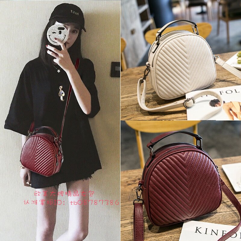 European Station Ladies Shells Pouch bags Female Yang power stars the same Handmaid's handbag genuine leather 100 lap single shoulder diagonal satchel