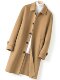 Autumn and Winter New Style Lapel 100% Pure Wool Coat Men's Solid Color Double-Sided Woolen Mid-Length Business Casual Jacket