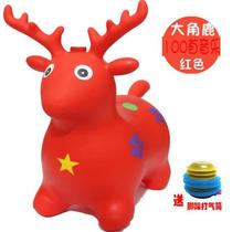 Inflatable Trojan Jumping Horse Thickening Baby Kids Riding Toys Deer Children Riding Horse Strong Play Solid