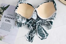 New skirt blouse Bikini three-piece swimsuit women split conservative with steel frame high waist boxer pants thin