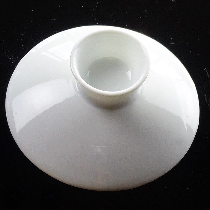 Tea set accessories kung fu accessories cover cup ceramic tea set cover cover cup cover bowl cover bone china white porcelain tea set cover 8cm