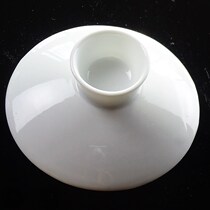 Tea set accessories kung fu accessories Cup ceramic tea set lid cup lid bowl lid bone porcelain white porcelain tea set lid 8cm