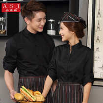 Fast food hot pot restaurant Western food cafe waiter shirt long sleeve restaurant salesperson pass food overalls
