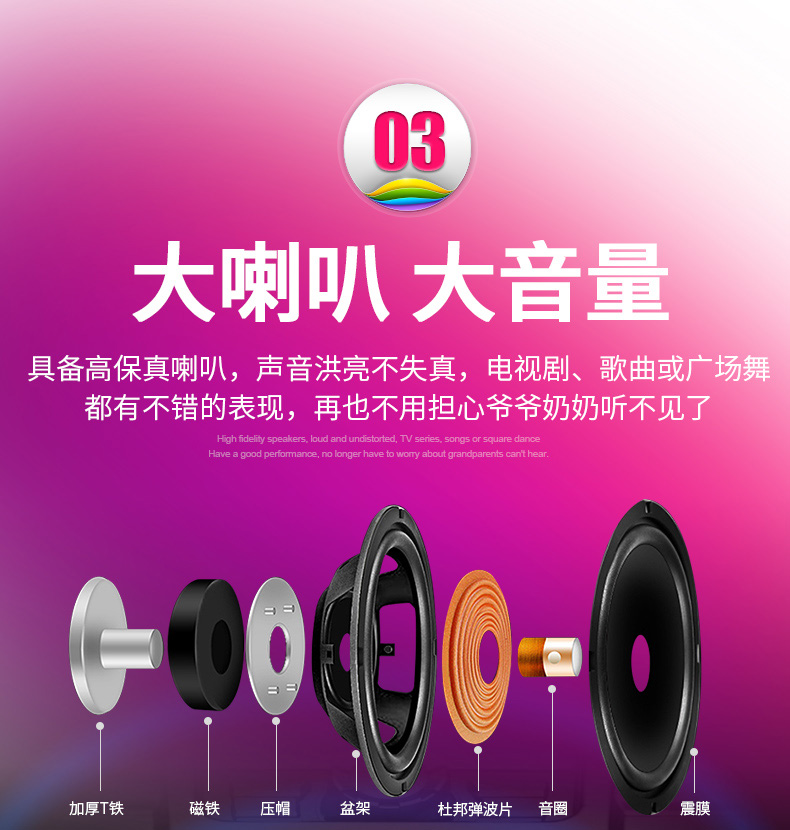 Jinzheng ông già xem máy hát cũ nhảy vuông HD máy nghe nhạc cầm tay nhảy múa hát máy mini đa chức năng nhỏ TV 17 inch hát loa màn hình lớn - Trình phát TV thông minh củ phát wifi 4g