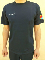 Genuine pilot short-sleeved crew neck shirt Summer quick-drying T-shirt Navy blue white pilot short-sleeved