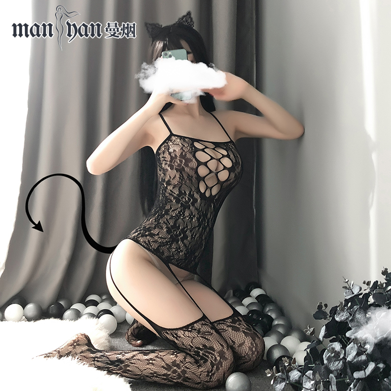 Spice Sexy Underwear Open Crotch Even Body Silk Socks Uniform Bed Clothes Free From Fire And Hot Passion Tease Suit