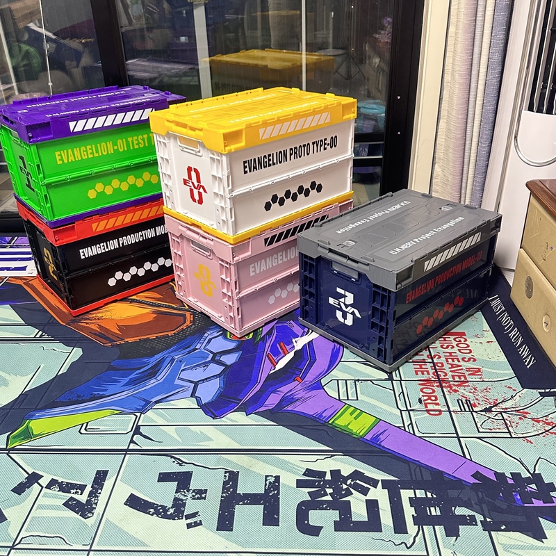 Eva Unit 1, Unit 2, Unit 3 Figure Nerv Headquarters*3 Supply Depot Folding Storage Box Home Organizer Box