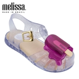 Mini Melissa Merrisa Flat милый цвет мороженого, соответствующий моде универсальная спортивная детская одиночная обувь 31704