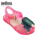 Mini Melissa Merrisa Flat милый цвет мороженого, соответствующий моде универсальная спортивная детская одиночная обувь 31704