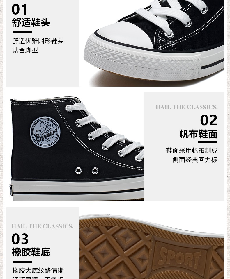 Kéo lại giày nữ giày vải cao trang web chính thức giày nam nữ giày thể thao 2019 xuân mới WXY-473T - Plimsolls giày sneaker nữ