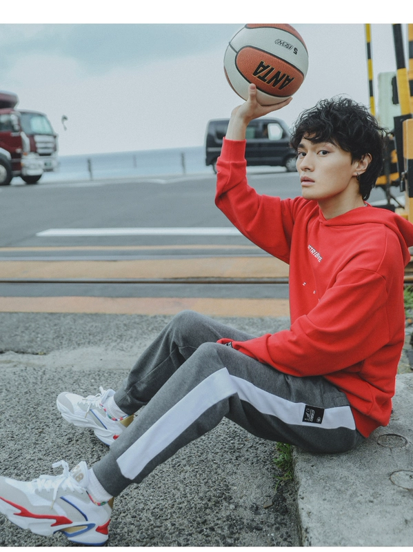 [Anta Designer] Áo len cao cổ nam 2019 Xuân mới Áo trùm đầu áo thun nam - Thể thao lông cừu / jumper
