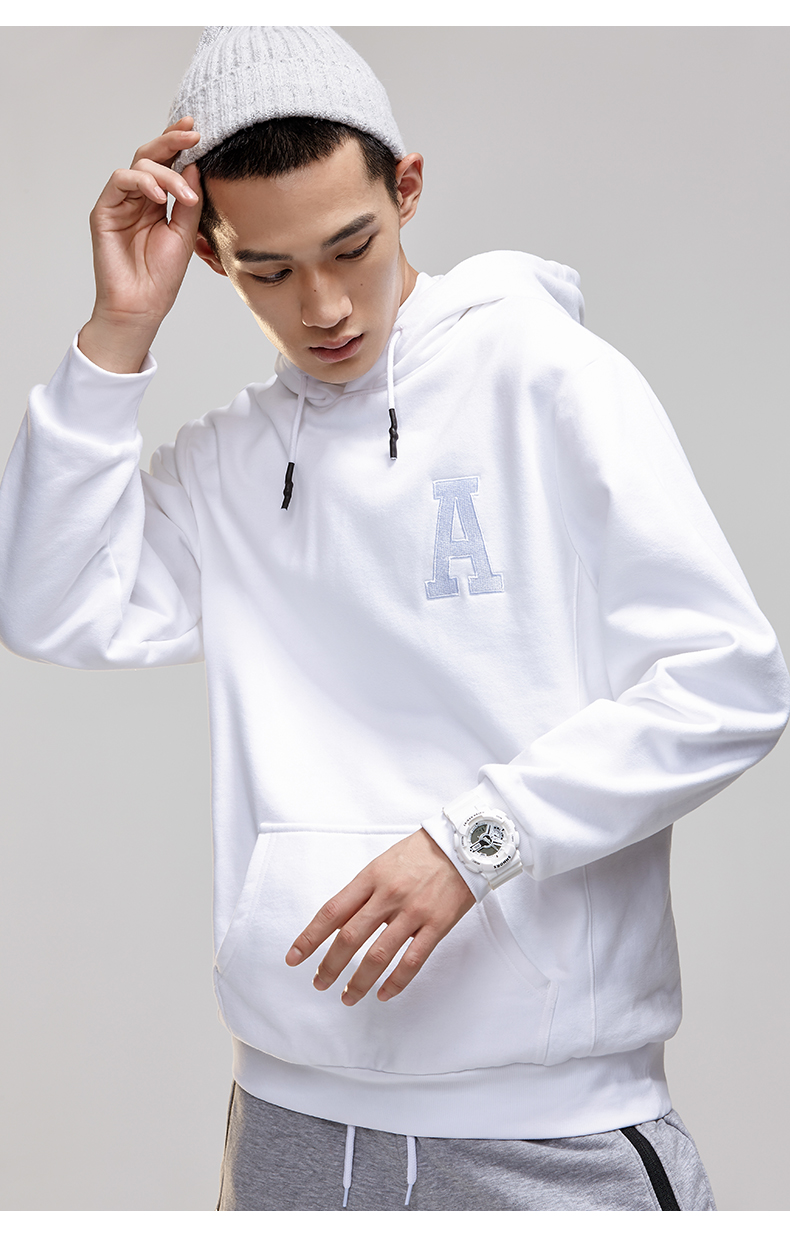 Anta cửa hàng chính thức 2019 mùa xuân mới cộng với nhung ấm áp nam trùm đầu áo len thể thao - Thể thao lông cừu / jumper mẫu quần áo thu đông 2020