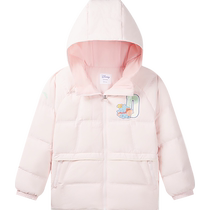 ANTA Childrens new winter new style Dumbo long down jacket for girls middle and large children casual warm and thickened official