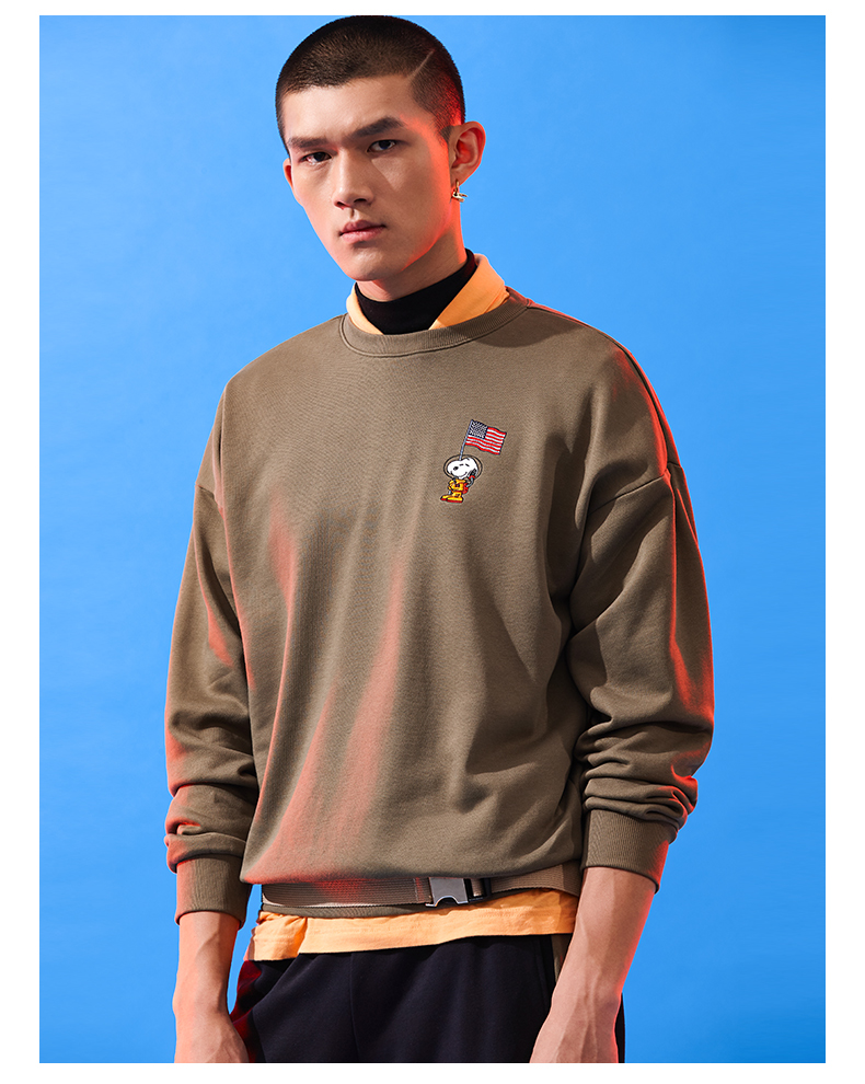Anta Snoopy chung áo len 2019 mùa thu mới đôi thể thao và giải trí vòng cổ áo len thủy triều trang web chính thức hàng đầu - Thể thao lông cừu / jumper hoodie dây kéo