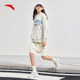 ANTA American retro sports style drawstring hooded sweatshirt women's knitted long-sleeved pullover top 162338708