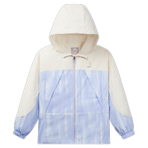 ANTA Childrens Girls Woven Sports Top 2024 Autumn New Breathable Waterproof Comprehensive Training Sports Thin Jacket Trendy