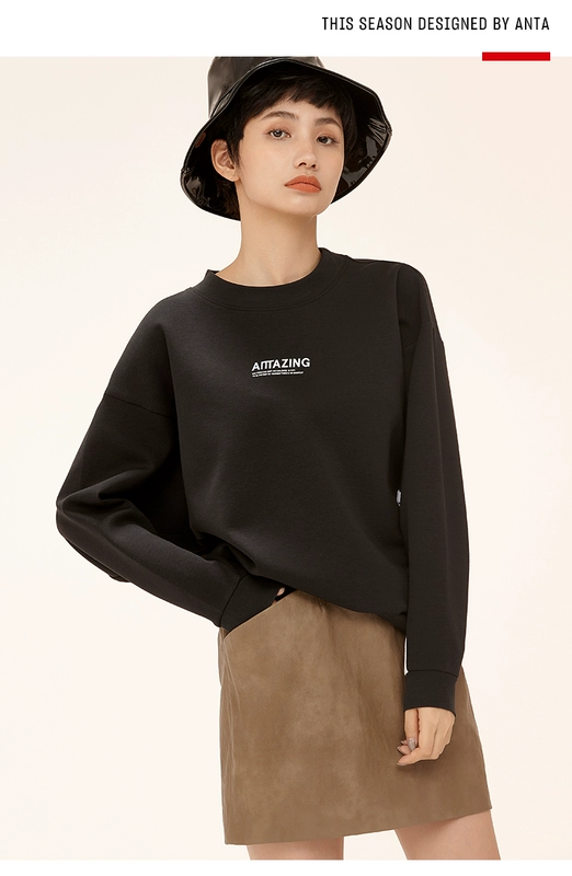 Anta Turtleneck Áo len nữ 2019 Mùa xuân Thời trang mới Vòng cổ tay áo Thể thao Áo len nữ chính thức - Thể thao lông cừu / jumper áo phông dài tay